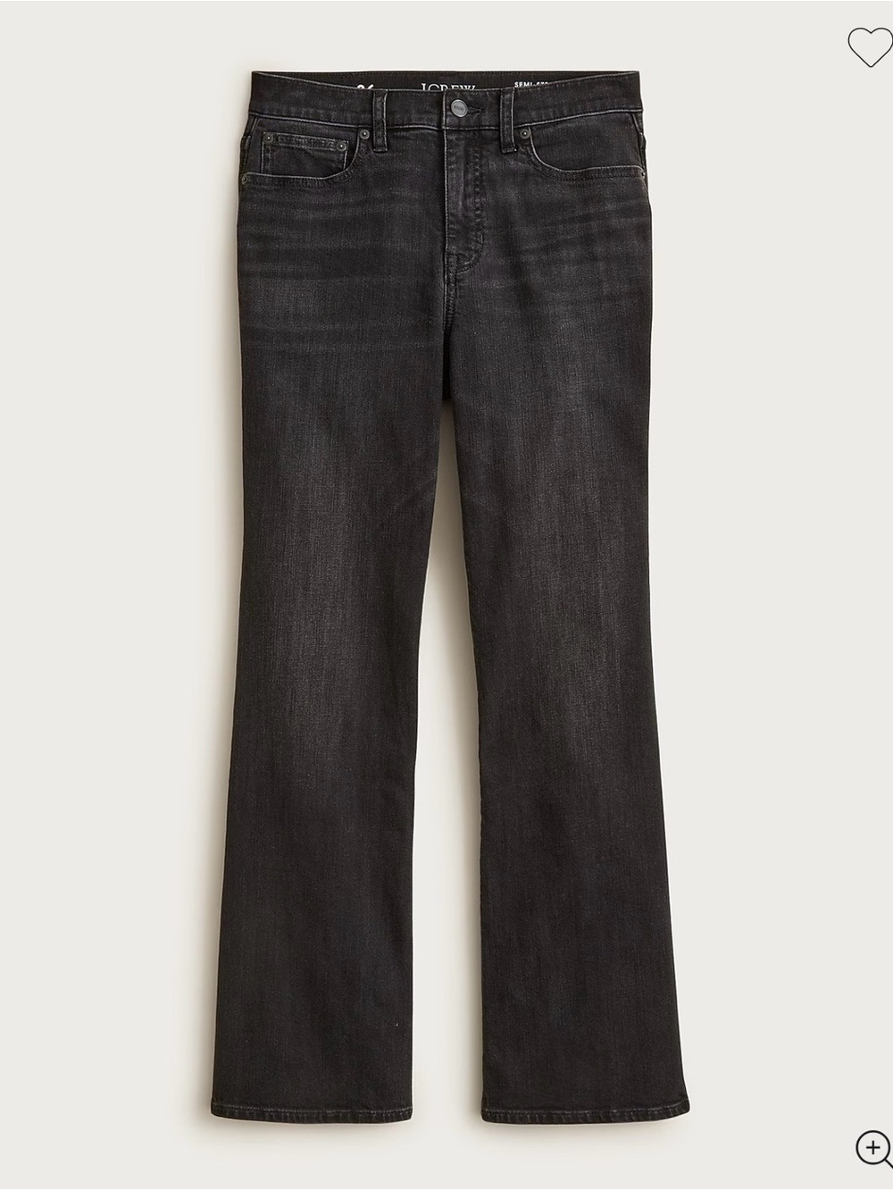 J.Crew Tall Charley kickout cropped jean 29T Black